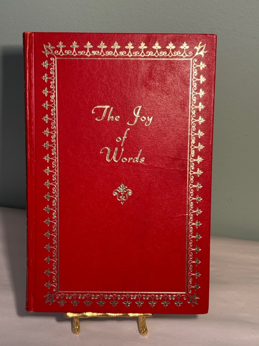 The Joy of Words Red Hardcover Journal with Gold Foil